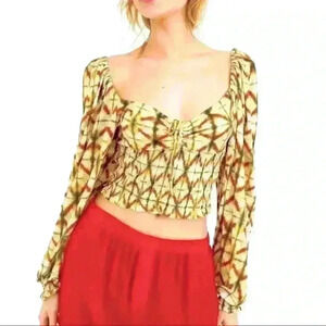 Urban Outfitters Vintage-inspired Cinched Top Puffed sleeve top, XL